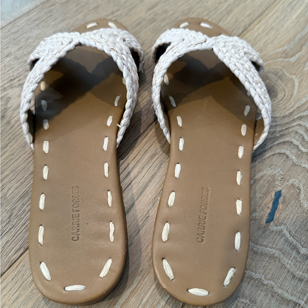 Carrie Forbes Hand Woven Raffia Sandals - Picture 3 of 3